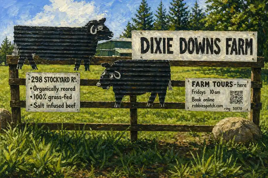 Cow photo from Dixie Downs Farm Tour